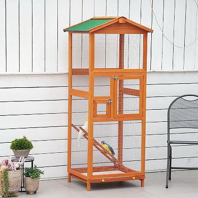 PawHut Big Aviary Outdoor Bird Cage for Finches, Parrot, Parakeet