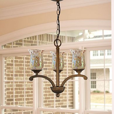 15" Antique Golden Bronze 3-Light Hanging Ceiling Fixture