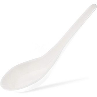 50 pc Disposable Plastic Spoons Chinese Asian Soup Spoon Kitchen Dessert Serving