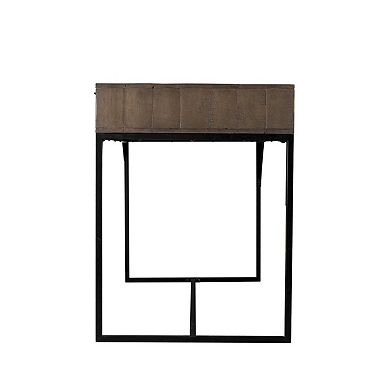 Ohio 47 in. 2-Drawer Rustic Industrial Wood Home Office Desk in Ash Grey