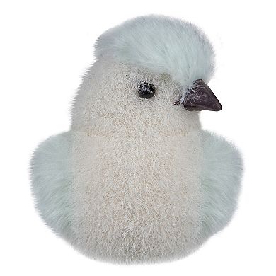 3.5" Light Green Table Top Christmas Bird with Sequins