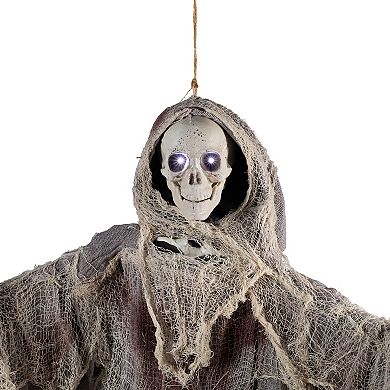36" Touch Activated Hanging Death Reaper Halloween Decoration