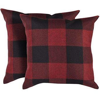 Zulay Kitchen Pack of 2 Buffalo Plaid Throw Pillow Covers