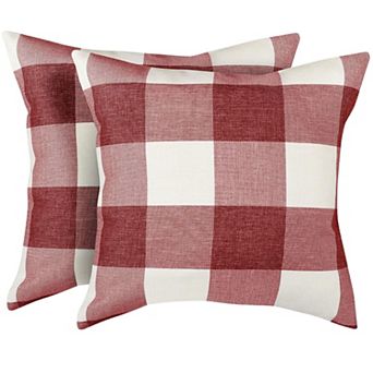 Zulay Kitchen Pack of 2 Buffalo Plaid Throw Pillow Covers