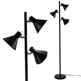 Dorm 3 Light Floor Lamp with 3 Adjustable Reading Room Lights by Lightaccents