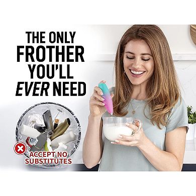 Zulay Kitchen Powerful Handheld Milk Frother - Electric Whisk Milk Foamer, No Stand