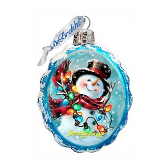 Designocracy Old Fashion Snowman Mercury Glass Christmas Ornament by D. Gelsinger Christmas Decor