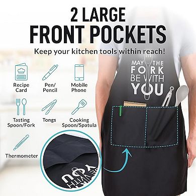 Zulay Kitchen Funny Apron For Men, Women, and Couples