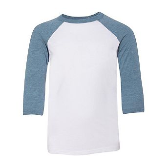 Bella + Canvas Youth Three-quarter Sleeve Baseball Tee