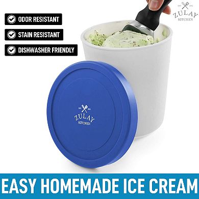 Zulay Kitchen Ice Cream Containers - 2 Pack