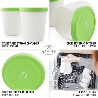 Zulay Kitchen Ice Cream Containers - 2 Pack