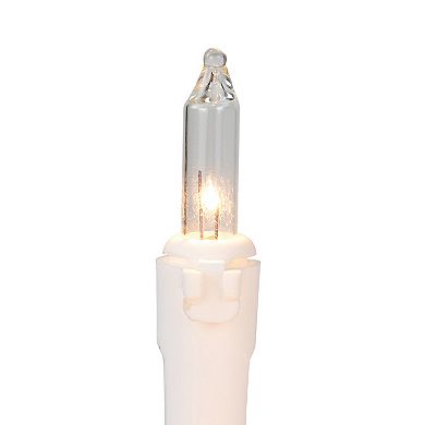 Set of 100 Blue & Clear Mini Christmas Lights 2.5” Spacing - White Wire