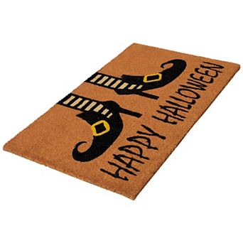 Wicked Witch Shoes "Happy Halloween" Coir Doormat 18" x 30"