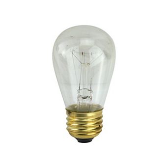 Pack of 25 Incandescent S14 Clear Christmas Replacement Bulbs