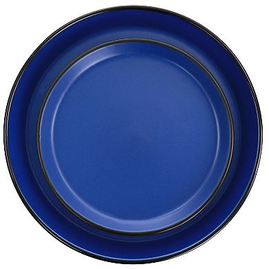 Gibson Home Laramie Blue Stoneware 16 Piece Dinnerware Set