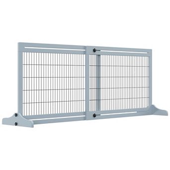 PawHut 72inch Slide-Adjust Freestanding Pet Gate for Small Dogs Indoor