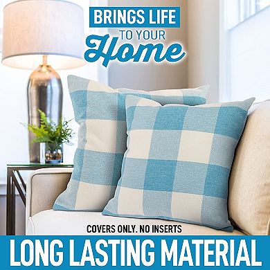 Zulay Kitchen Buffalo Plaid Throw Pillow Covers