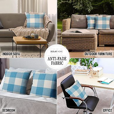 Zulay Kitchen Buffalo Plaid Throw Pillow Covers