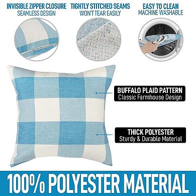 Zulay Kitchen Buffalo Plaid Throw Pillow Covers
