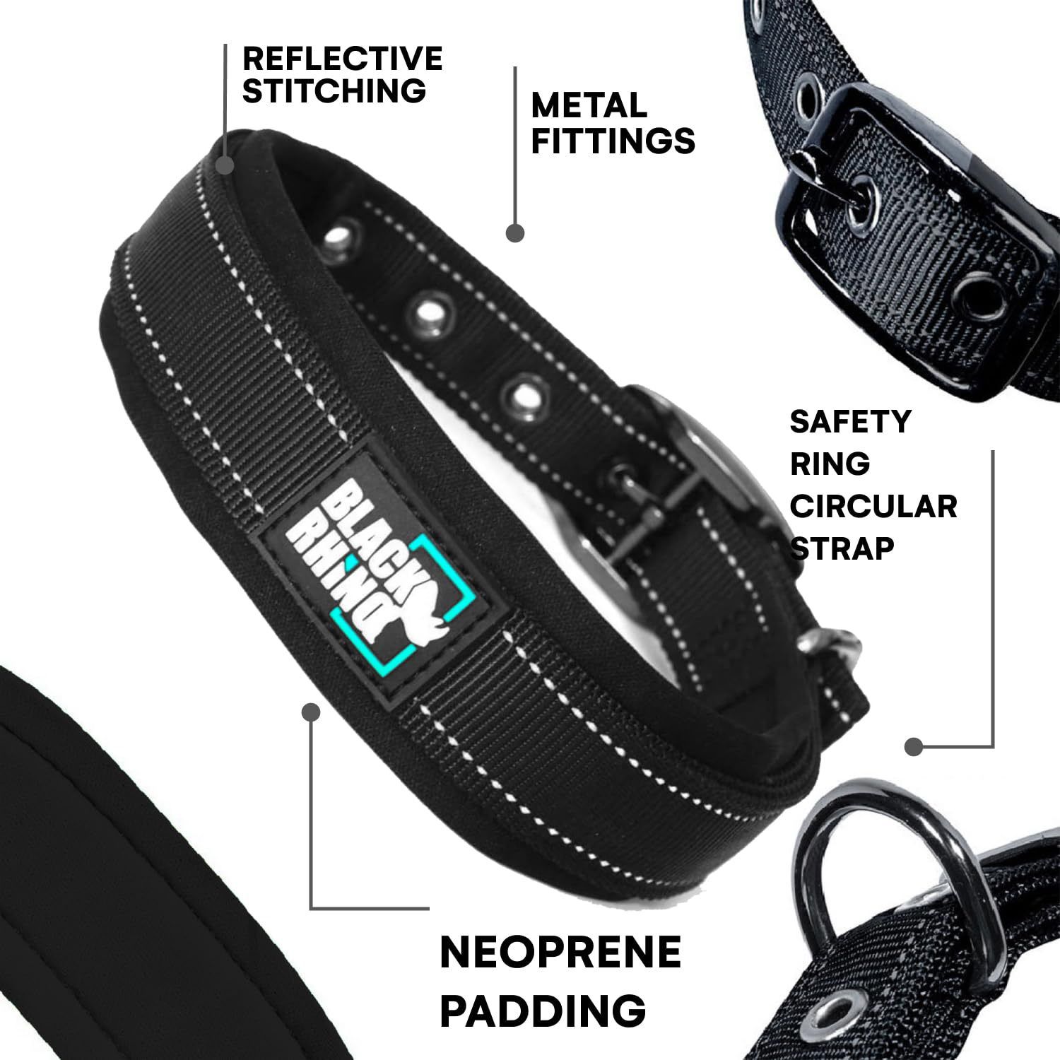 Customized Reflective Dog Collar Leash Set Padded Soft - United