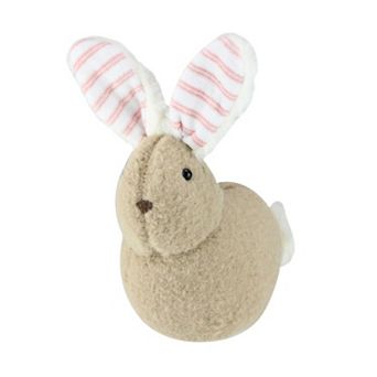 9" Tawny Brown and White Plush Rabbit Easter Tabletop Figurine
