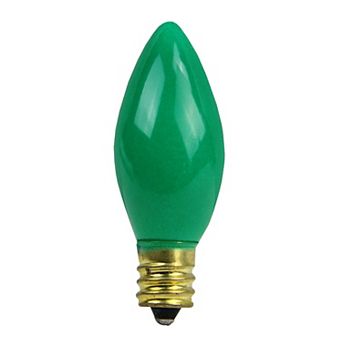 Club Pack of 25 Opaque Green C7 Christmas Replacement Bulbs