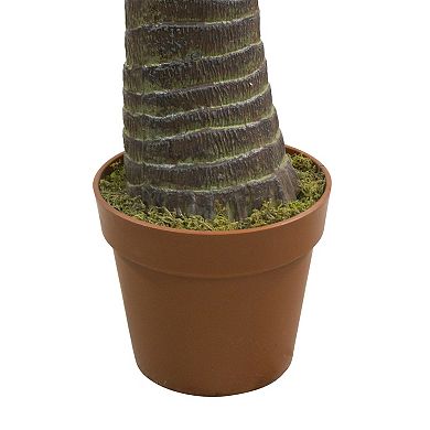 70" Green and Brown Potted Artificial Phoenix Palm Tree