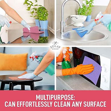 Zulay Kitchen Reusable Swedish Dishcloth (6 Pack)