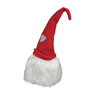 21 Gnome with Bendable Red Felt Hat with Grey Heart Accent Christmas ...