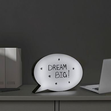 12" LED Lighted Thought Cloud Dry Erase White Board