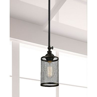 57" Black Garth Mesh Pendant Ceiling Light Fixture