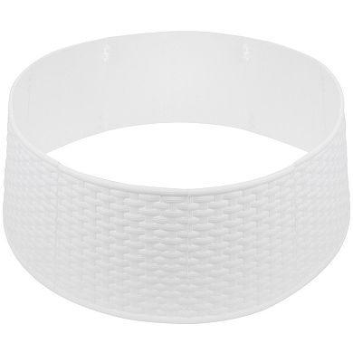 21" White Rattan Pattern Medium Christmas Tree Collar