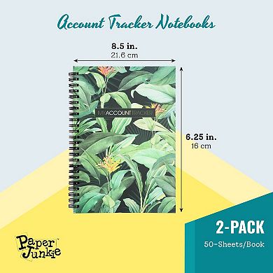 2 Pack Accounting Ledger Book for Bookkeeping, Money, Expense Books (100 Pages)