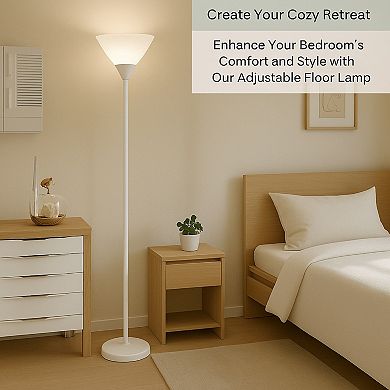 Mary Floor Lamp with White Cone Shade