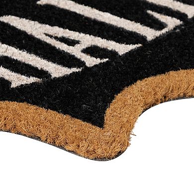 Natural Coir "Halloween" Bat Shaped Doormat 18" x 30"