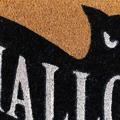 Natural Coir "Halloween" Bat Shaped Doormat 18" x 30"