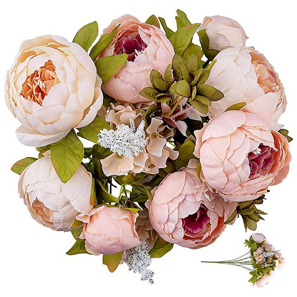 Zulay Kitchen Peony Flowers Artificial for Decoration