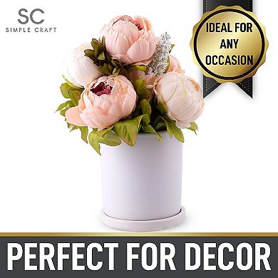 Zulay Kitchen Peony Flowers Artificial for Decoration