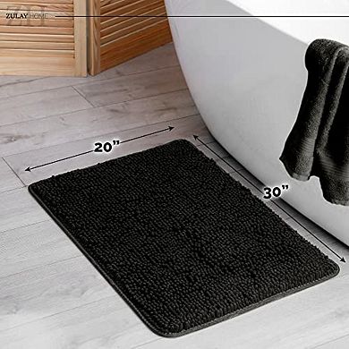 Zulay Kitchen Shaggy Soft Bathroom Rug 20x30"