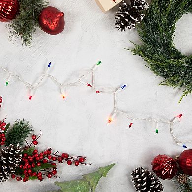 Set of 20 Multi-Color Mini Christmas Lights 2.5” Spacing - White Wire