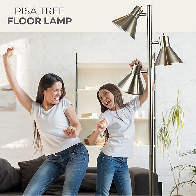 Dorm 3 Light Floor Lamp with 3 Adjustable Reading Room Lights by Lightaccents