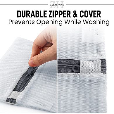 Zulay Kitchen 5 Pack Mesh Laundry Bags for Delicates Mix 2
