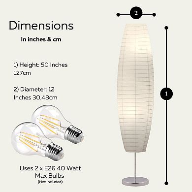 Diploma Paper Floor Lamp Set Of 2