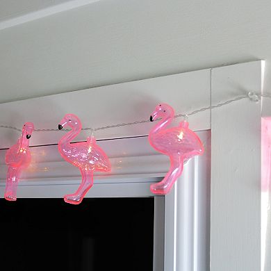 10-Count Pink Flamingo String Lights - Warm White