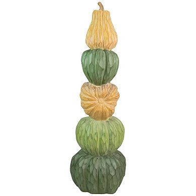 42.5" Five Tiered Stacked Pumpkins Thanksgiving Decor