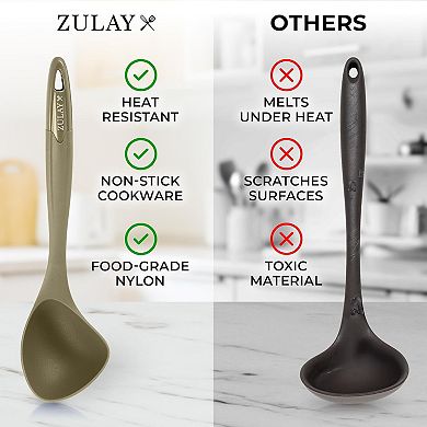Zulay Kitchen Soup Ladle Spoon with Comfortable Grip