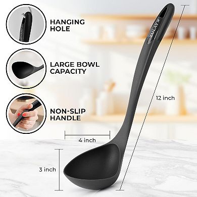 Zulay Kitchen Soup Ladle Spoon with Comfortable Grip