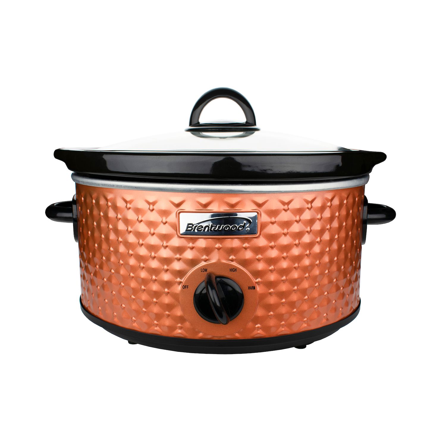 Brentwood Scallop Pattern 4.5 Quart Slow Cooker in White