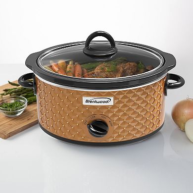 Brentwood 3.5 Quart Diamond Pattern Slow Cooker