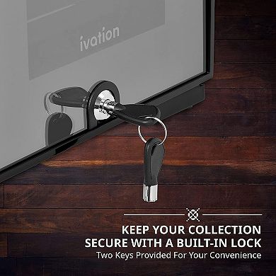 14-Bottle Wine Cooler, Large Freestanding Wine Fridge with Lock